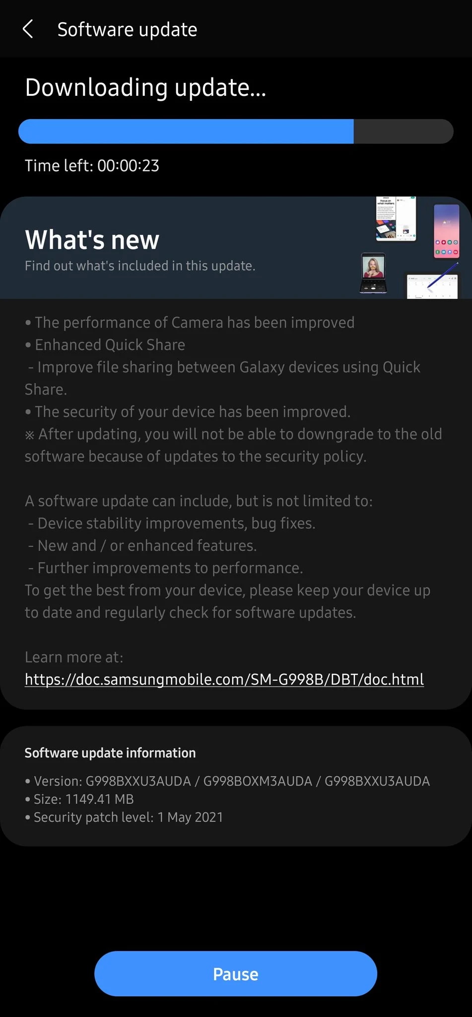 Galaxy S21 získavajú veľkú aktualizáciu.